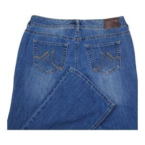 Maurices Womens Straight Leg Flare Jeans 7/8 Regular Medium